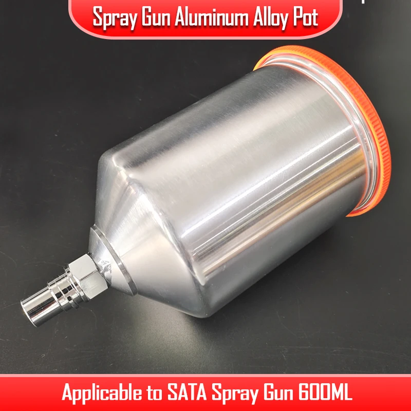 Spray Gun Pot Sealed Tank Aluminum Alloy 600ml Applicable to SATA Spray Gun General Upper Cup Car Paint Pot